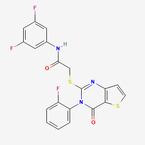 N-(3,5-difluorophenyl)-2-((3-(2-fluorophenyl)-4-oxo-3,4-dihydrothieno[3,2-d]pyrimidin-2-yl)thio)acetamide
