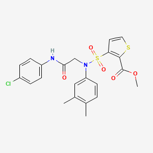 Methyl 3-[{2-[(4-chlorophenyl)amino]-2-oxoethyl}(3,4-dimethylphenyl)sulfamoyl]thiophene-2-carboxylate