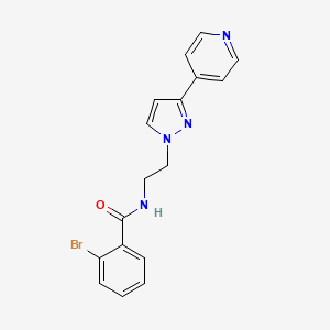 2-bromo-N-(2-(3-(pyridin-4-yl)-1H-pyrazol-1-yl)ethyl)benzamide