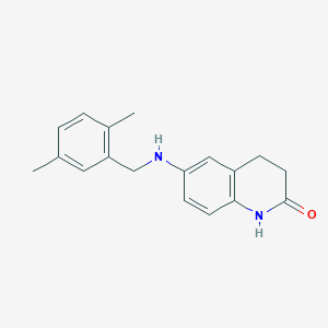 molecular formula C18H20N2O B2746433 6-{[(2,5-Dimethylphenyl)methyl]amino}-1,2,3,4-tetrahydroquinolin-2-one CAS No. 1293110-78-7