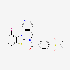 N-(4-fluorobenzo[d]thiazol-2-yl)-4-(isopropylsulfonyl)-N-(pyridin-4-ylmethyl)benzamide