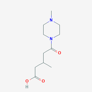 molecular formula C11H20N2O3 B274645 3-Methyl-5-(4-methylpiperazin-1-yl)-5-oxopentanoic acid 