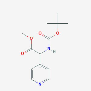 molecular formula C13H18N2O4 B2746451 Methyl alpha-(Boc-amino)pyridine-4-acetate CAS No. 2135339-51-2