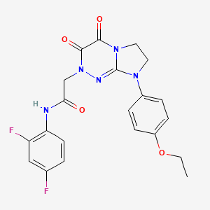 molecular formula C21H19F2N5O4 B2746452 N-(2,4-difluorophenyl)-2-(8-(4-ethoxyphenyl)-3,4-dioxo-3,4,7,8-tetrahydroimidazo[2,1-c][1,2,4]triazin-2(6H)-yl)acetamide CAS No. 941936-20-5