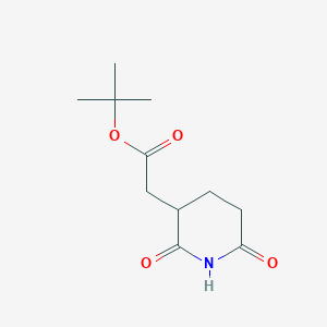molecular formula C11H17NO4 B2746458 Tert-butyl 2-(2,6-dioxopiperidin-3-yl)acetate CAS No. 2152673-68-0