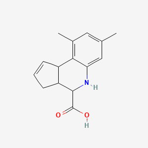 molecular formula C15H17NO2 B2746460 7,9-Dimethyl-3a,4,5,9b-tetrahydro-3H-cyclopenta[c]quinoline-4-carboxylic acid 