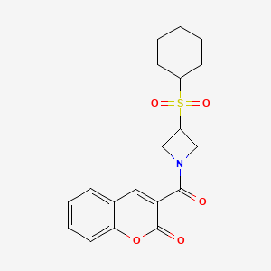 molecular formula C19H21NO5S B2746519 3-(3-(cyclohexylsulfonyl)azetidine-1-carbonyl)-2H-chromen-2-one CAS No. 1797691-09-8