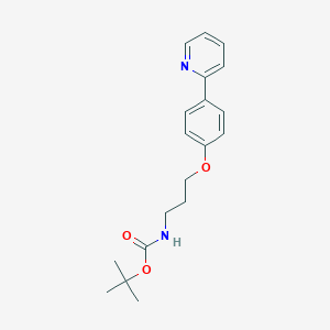 molecular formula C19H24N2O3 B2746587 tert-butyl N-{3-[4-(pyridin-2-yl)phenoxy]propyl}carbamate CAS No. 2380185-67-9