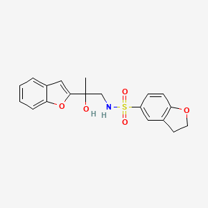 molecular formula C19H19NO5S B2746602 N-[2-(1-benzofuran-2-yl)-2-hydroxypropyl]-2,3-dihydro-1-benzofuran-5-sulfonamide CAS No. 2034442-02-7