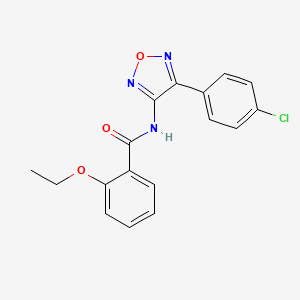 molecular formula C17H14ClN3O3 B2746649 N-(4-(4-chlorophenyl)-1,2,5-oxadiazol-3-yl)-2-ethoxybenzamide CAS No. 873082-94-1