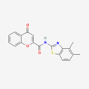 molecular formula C19H14N2O3S B2746765 N-(4,5-dimethylbenzo[d]thiazol-2-yl)-4-oxo-4H-chromene-2-carboxamide CAS No. 888409-64-1