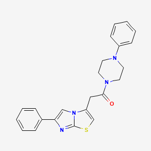 2-(6-Phenylimidazo[2,1-b]thiazol-3-yl)-1-(4-phenylpiperazin-1-yl)ethanone