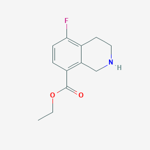 molecular formula C12H14FNO2 B2746796 Ethyl 5-fluoro-1,2,3,4-tetrahydroisoquinoline-8-carboxylate CAS No. 2248273-98-3