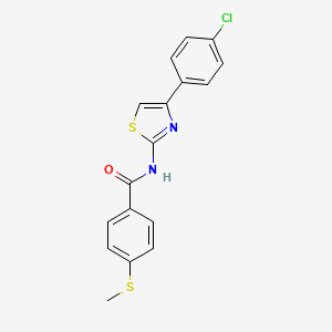 N-(4-(4-chlorophenyl)thiazol-2-yl)-4-(methylthio)benzamide
