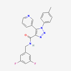 molecular formula C22H17F2N5O B2746802 N-[(3,5-difluorophenyl)methyl]-1-(4-methylphenyl)-5-(pyridin-3-yl)-1H-1,2,3-triazole-4-carboxamide CAS No. 1207057-67-7
