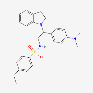 N-(2-(4-(dimethylamino)phenyl)-2-(indolin-1-yl)ethyl)-4-ethylbenzenesulfonamide