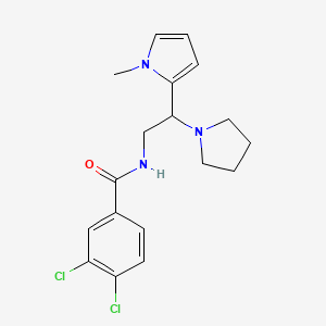 3,4-dichloro-N-(2-(1-methyl-1H-pyrrol-2-yl)-2-(pyrrolidin-1-yl)ethyl)benzamide