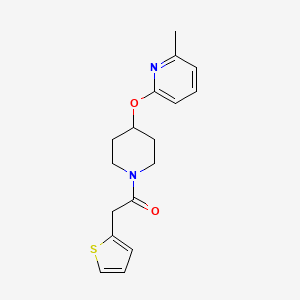 1-(4-((6-Methylpyridin-2-yl)oxy)piperidin-1-yl)-2-(thiophen-2-yl)ethanone