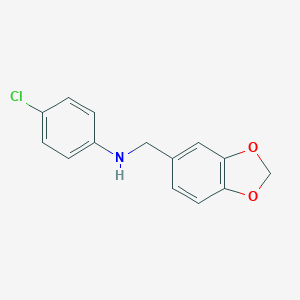 molecular formula C14H12ClNO2 B274681 N-(1,3-benzodioxol-5-ylmethyl)-4-chloroaniline 