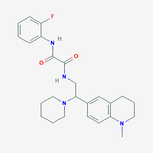 N1-(2-fluorophenyl)-N2-(2-(1-methyl-1,2,3,4-tetrahydroquinolin-6-yl)-2-(piperidin-1-yl)ethyl)oxalamide