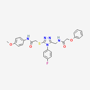 N-((4-(4-fluorophenyl)-5-((2-((4-methoxyphenyl)amino)-2-oxoethyl)thio)-4H-1,2,4-triazol-3-yl)methyl)-2-phenoxyacetamide