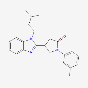 4-(1-isopentyl-1H-benzo[d]imidazol-2-yl)-1-(m-tolyl)pyrrolidin-2-one