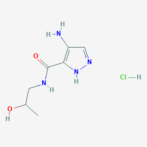 4-Amino-N-(2-hydroxypropyl)-1H-pyrazole-5-carboxamide;hydrochloride