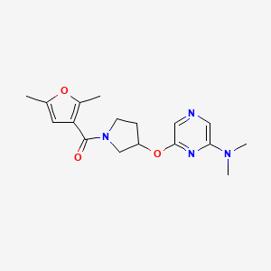 (3-((6-(Dimethylamino)pyrazin-2-yl)oxy)pyrrolidin-1-yl)(2,5-dimethylfuran-3-yl)methanone