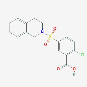 2-Chloro-5-(1,2,3,4-tetrahydroisoquinoline-2-sulfonyl)benzoic acid