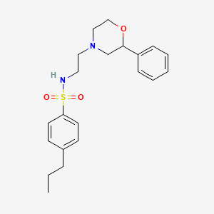 molecular formula C21H28N2O3S B2746838 N-(2-(2-phenylmorpholino)ethyl)-4-propylbenzenesulfonamide CAS No. 954048-30-7