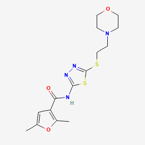 2,5-dimethyl-N-(5-((2-morpholinoethyl)thio)-1,3,4-thiadiazol-2-yl)furan-3-carboxamide