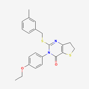 3-(4-ethoxyphenyl)-2-((3-methylbenzyl)thio)-6,7-dihydrothieno[3,2-d]pyrimidin-4(3H)-one