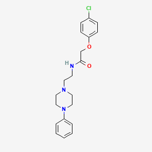 2-(4-chlorophenoxy)-N-[2-(4-phenylpiperazin-1-yl)ethyl]acetamide
