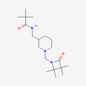 molecular formula C19H35N3O2 B2746870 2,2-dimethyl-N-({1-[(2,2,3,3-tetramethyl-4-oxoazetidin-1-yl)methyl]piperidin-3-yl}methyl)propanamide CAS No. 1788627-67-7
