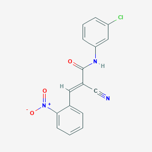 (2E)-N-(3-chlorophenyl)-2-cyano-3-(2-nitrophenyl)prop-2-enamide