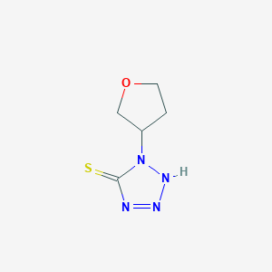 molecular formula C5H8N4OS B2746880 1-(Oxolan-3-yl)-2H-tetrazole-5-thione CAS No. 1507798-97-1