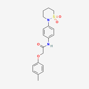 molecular formula C19H22N2O4S B2746944 N-[4-(1,1-dioxo-1lambda6,2-thiazinan-2-yl)phenyl]-2-(4-methylphenoxy)acetamide CAS No. 941940-45-0