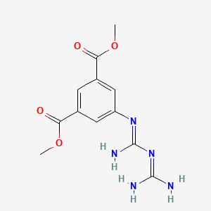 molecular formula C12H15N5O4 B2746945 二甲基 5-{[{[氨基(亚)甲基]氨基}-(亚)甲基]氨基}苯二甲酸酯 CAS No. 524055-72-9