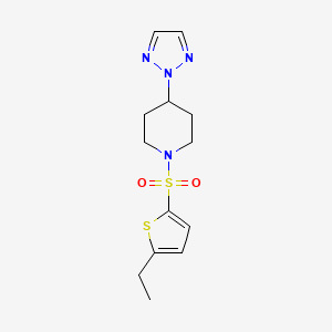 molecular formula C13H18N4O2S2 B2746964 1-((5-ethylthiophen-2-yl)sulfonyl)-4-(2H-1,2,3-triazol-2-yl)piperidine CAS No. 2034432-09-0