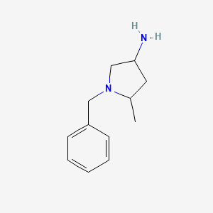 molecular formula C12H18N2 B2746996 1-Benzyl-5-methylpyrrolidin-3-amine CAS No. 74880-19-6