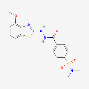 B2746998 4-(2-(4-methoxybenzo[d]thiazol-2-yl)hydrazinecarbonyl)-N,N-dimethylbenzenesulfonamide CAS No. 851978-30-8