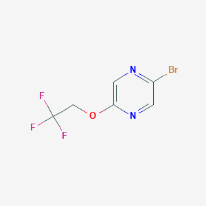 molecular formula C6H4BrF3N2O B2747021 2-Bromo-5-(2,2,2-trifluoroethoxy)pyrazine CAS No. 1857825-17-2