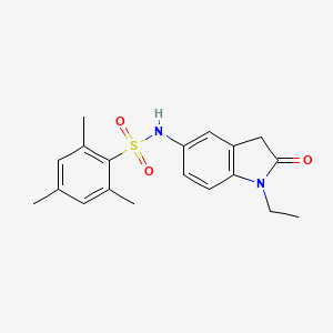 N-(1-ethyl-2-oxoindolin-5-yl)-2,4,6-trimethylbenzenesulfonamide