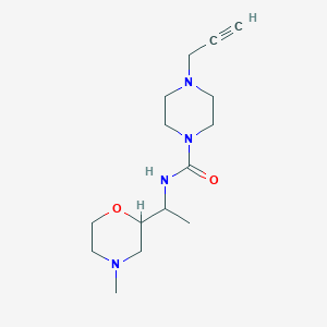 N-[1-(4-Methylmorpholin-2-yl)ethyl]-4-prop-2-ynylpiperazine-1-carboxamide