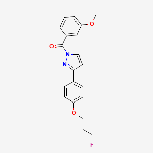 {3-[4-(3-fluoropropoxy)phenyl]-1H-pyrazol-1-yl}(3-methoxyphenyl)methanone