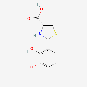 2-(2-Hydroxy-3-methoxyphenyl)-1,3-thiazolidine-4-carboxylic acid