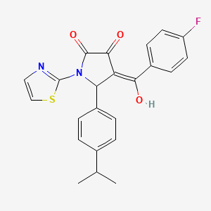 4-(4-fluorobenzoyl)-3-hydroxy-5-(4-isopropylphenyl)-1-(thiazol-2-yl)-1H-pyrrol-2(5H)-one