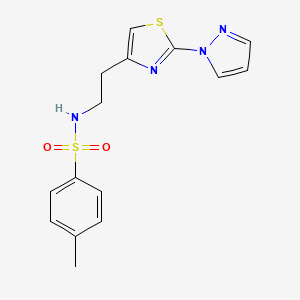 N-(2-(2-(1H-pyrazol-1-yl)thiazol-4-yl)ethyl)-4-methylbenzenesulfonamide