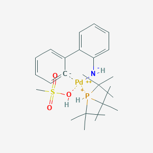 molecular formula C25H40NO3PPdS B2747080 Methanesulfonic acid;palladium(2+);(2-phenylphenyl)azanide;tritert-butylphosphanium CAS No. 1445086-17-8