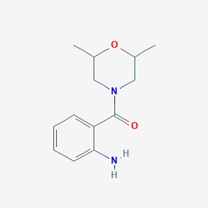 molecular formula C13H18N2O2 B2747107 2-(2,6-Dimethylmorpholine-4-carbonyl)aniline CAS No. 159180-53-7
